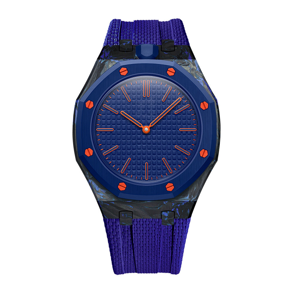 Carbon Fiber Case & FKM Strap For AP x Swatch Royal Pop Orenji Hachi